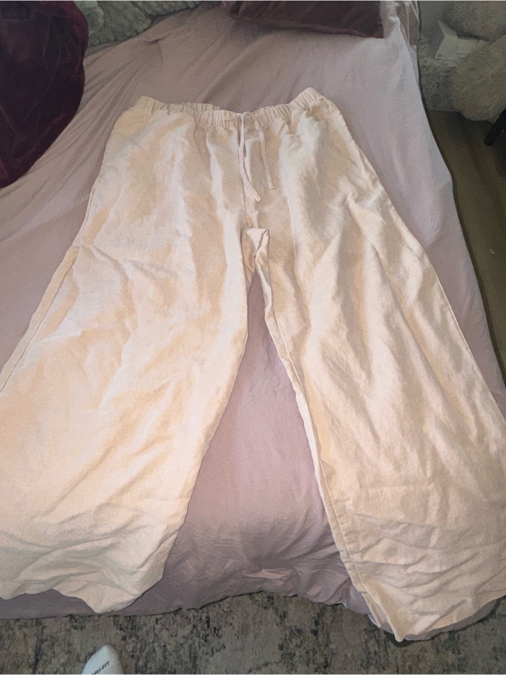 Wilfred Women's Straight-Leg Drawstring Pants - Light Cream